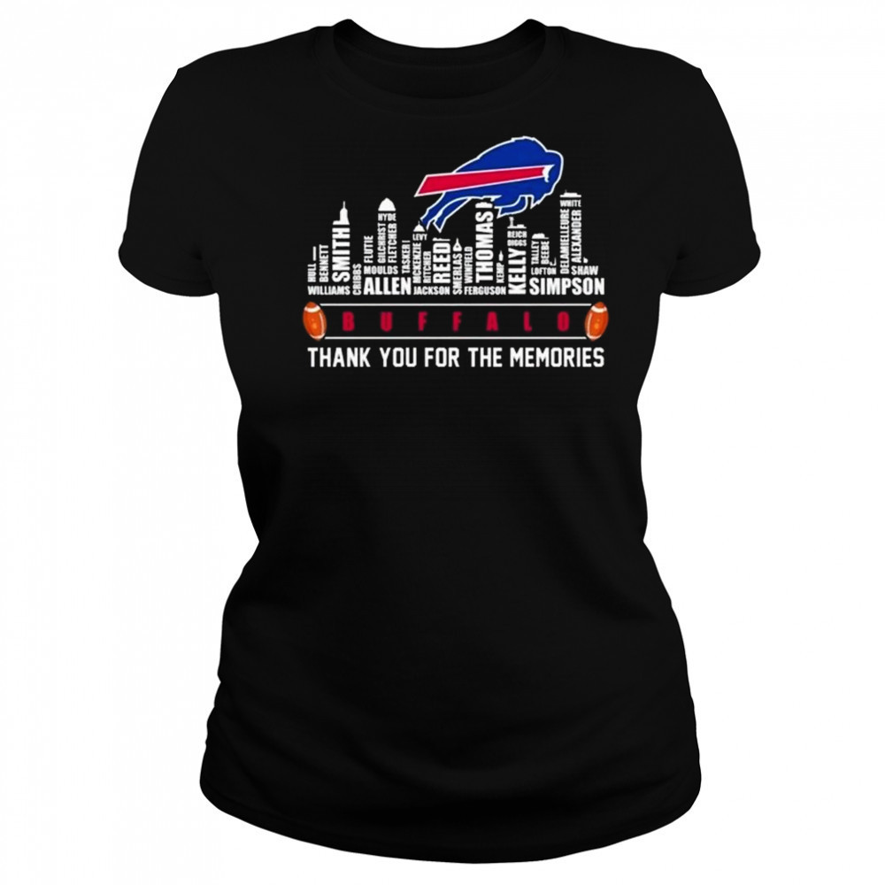 Buffalo Bills Thank You For The Memories Skyline Names 2025 Shirt Women's T-shirt
