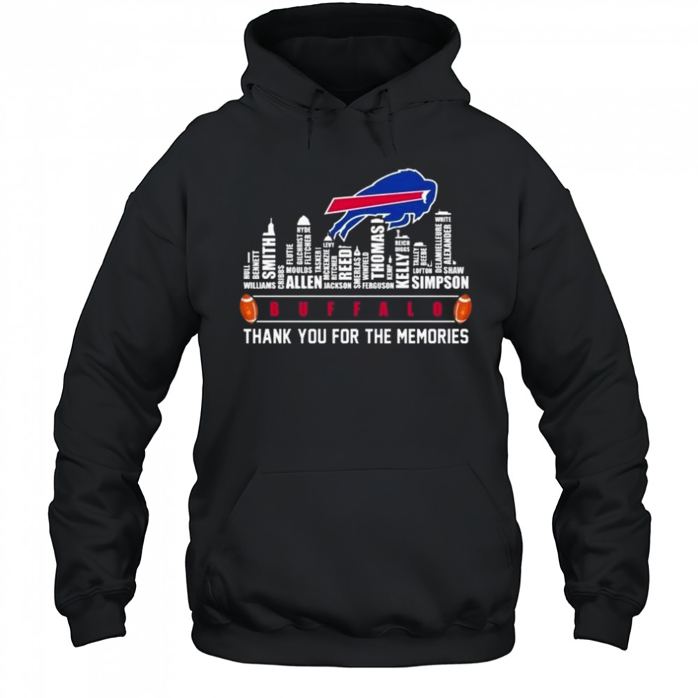 Buffalo Bills Thank You For The Memories Skyline Names 2025 Shirt Hoodie