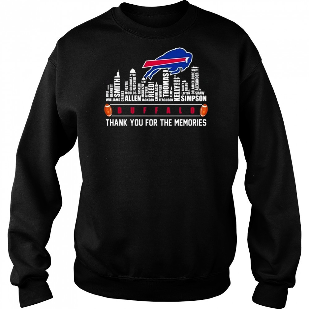 Buffalo Bills Thank You For The Memories Skyline Names 2025 Shirt Hoodie