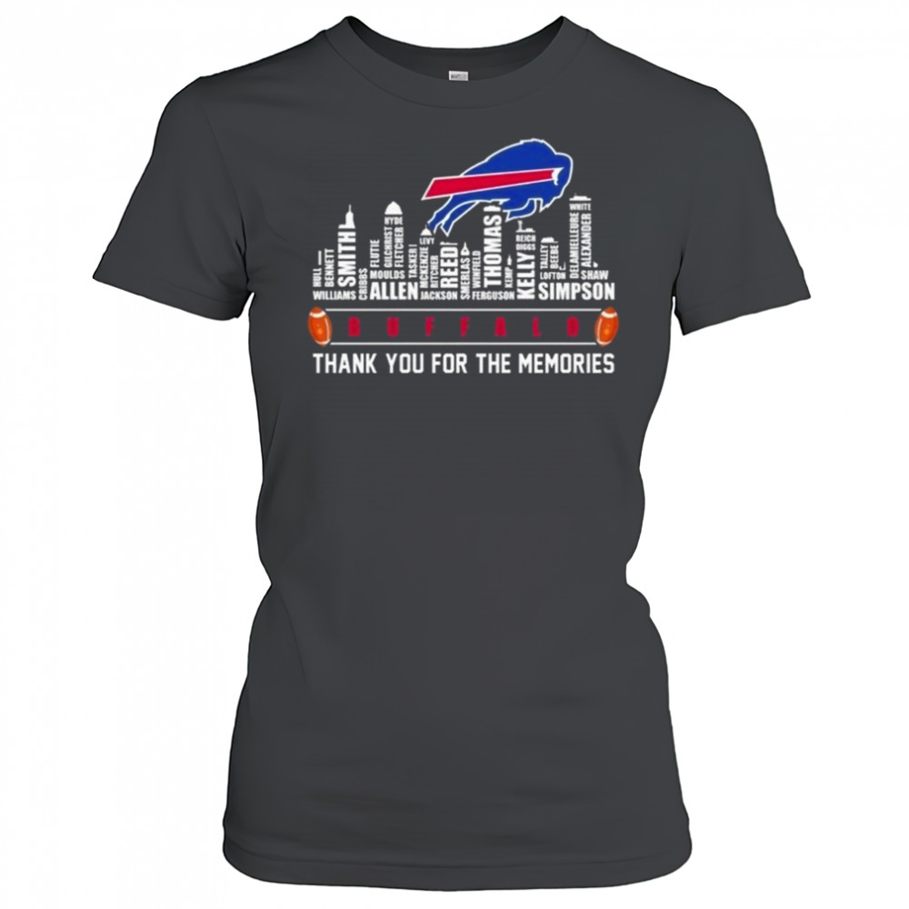 Buffalo Bills Thank You For The Memories Skyline Names 2025 Shirt Women's T-shirt