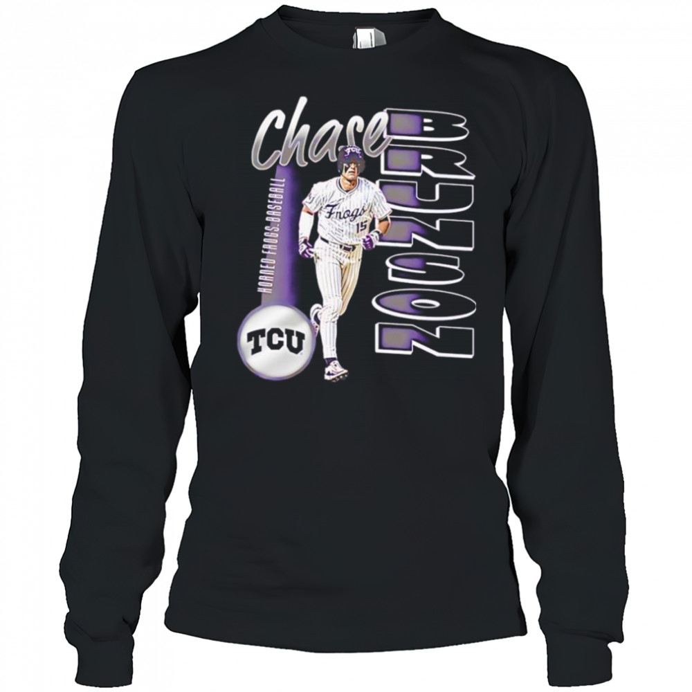 Chase Brunson TCU baseball cartoon shirt Long Sleeved