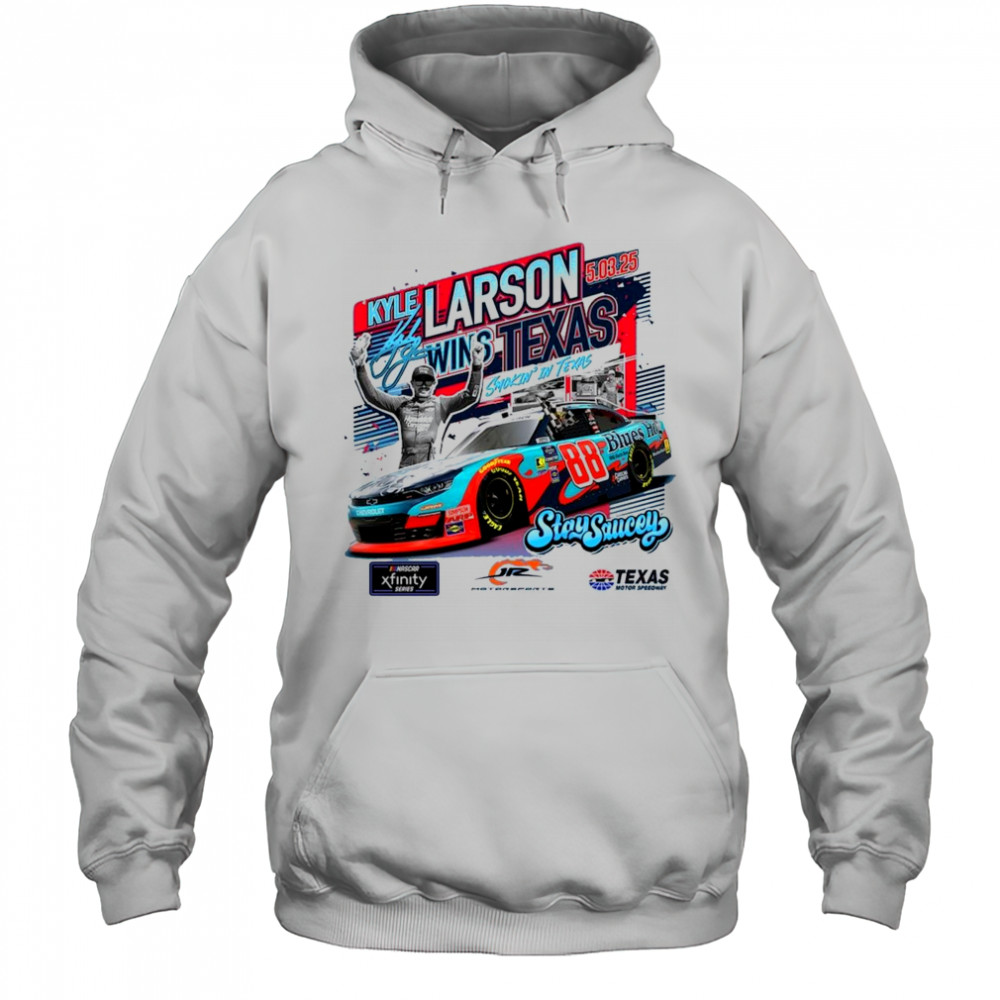 Checkered Flag Sports Kyle Larson 2025 Xfinity Series Andy’s Frozen Custard 300 Race Winner Texas Signature 2025 t-shirt Hoodie