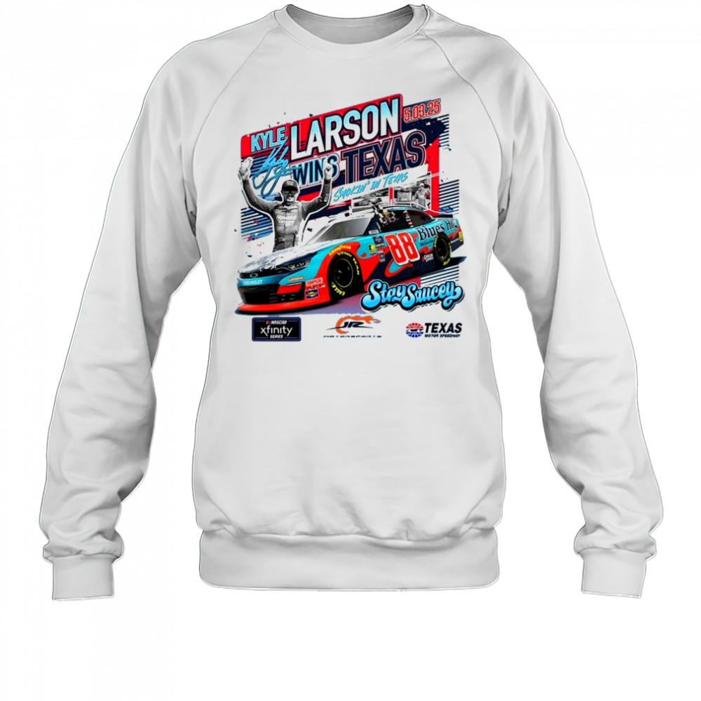 Checkered Flag Sports Kyle Larson 2025 Xfinity Series Andy’s Frozen Custard 300 Race Winner Texas Signature 2025 t-shirt Sweatshirt