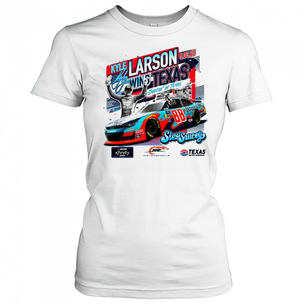 Checkered Flag Sports Kyle Larson 2025 Xfinity Series Andy’s Frozen Custard 300 Race Winner Texas Signature 2025 t-shirt Women's T-shirt