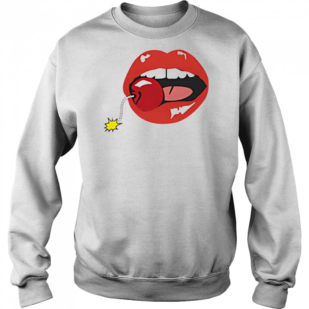 Cherry lips mouth shirt Hoodie