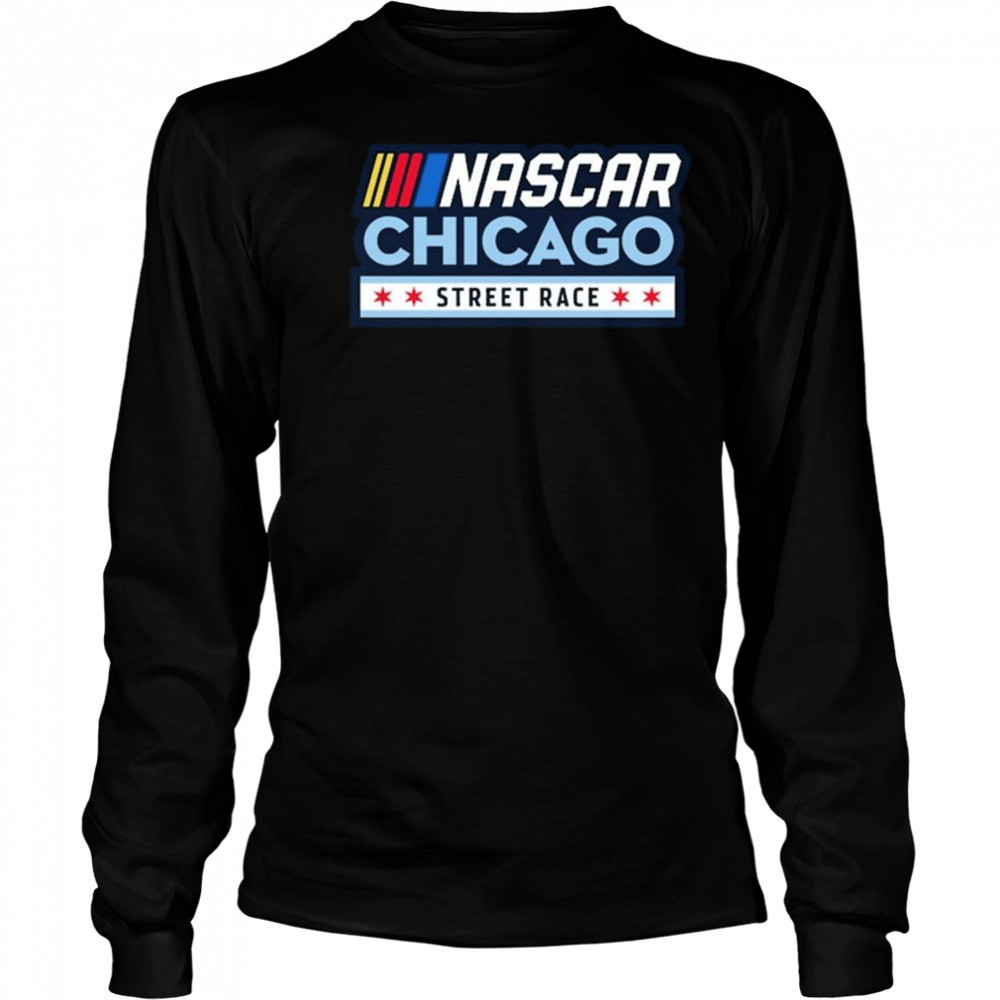 Chicago Street Race NASCAR Black Logo Shirt Long Sleeved