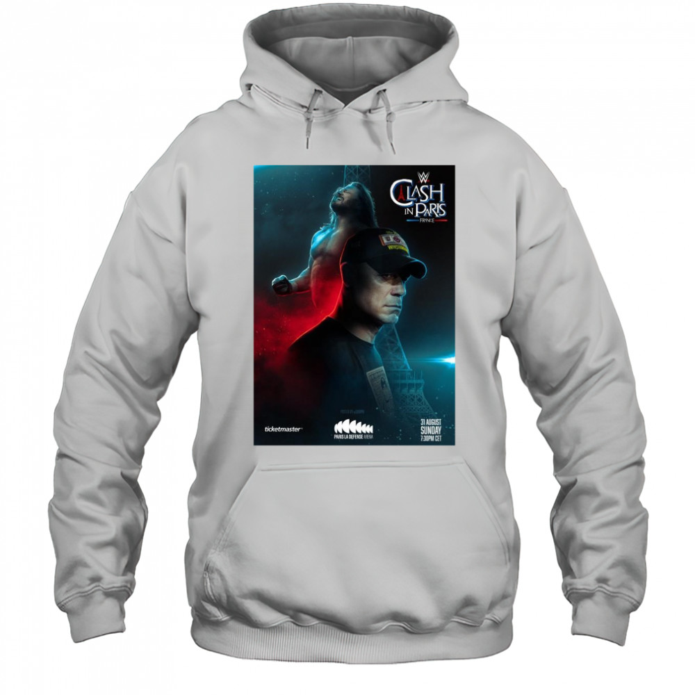 Clash In Paris France Paris La Défense Arena WWE John Cena vs AJ Styles Aug 31 2025 t-shirt Hoodie