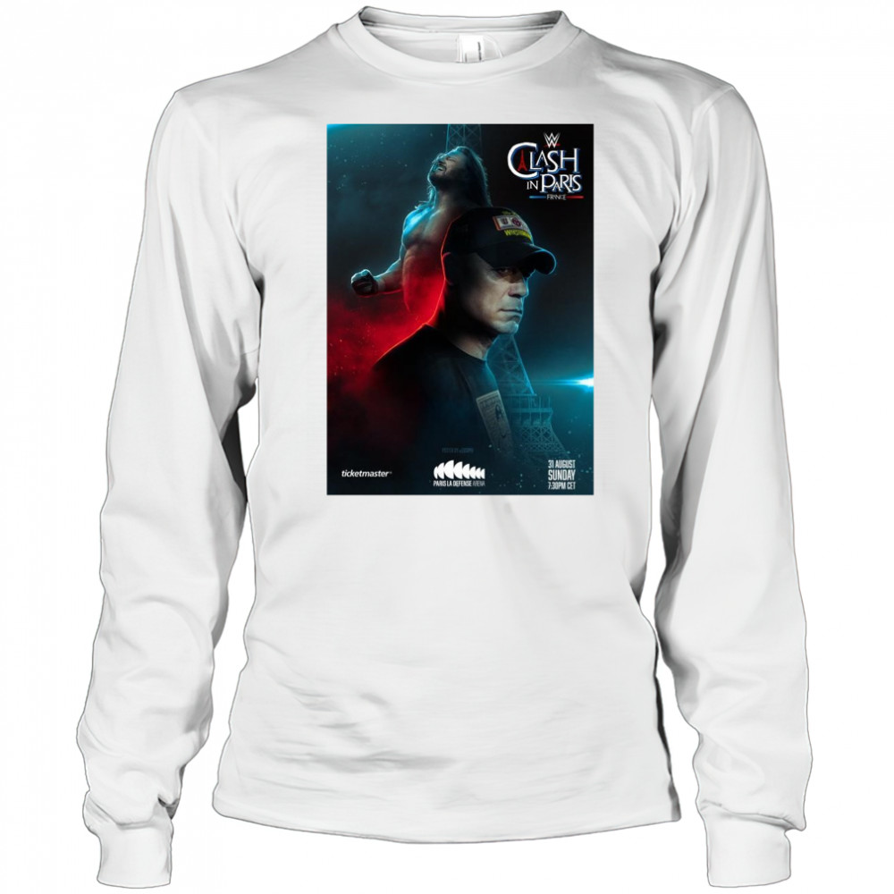 Clash In Paris France Paris La Défense Arena WWE John Cena vs AJ Styles Aug 31 2025 t-shirt Long Sleeved