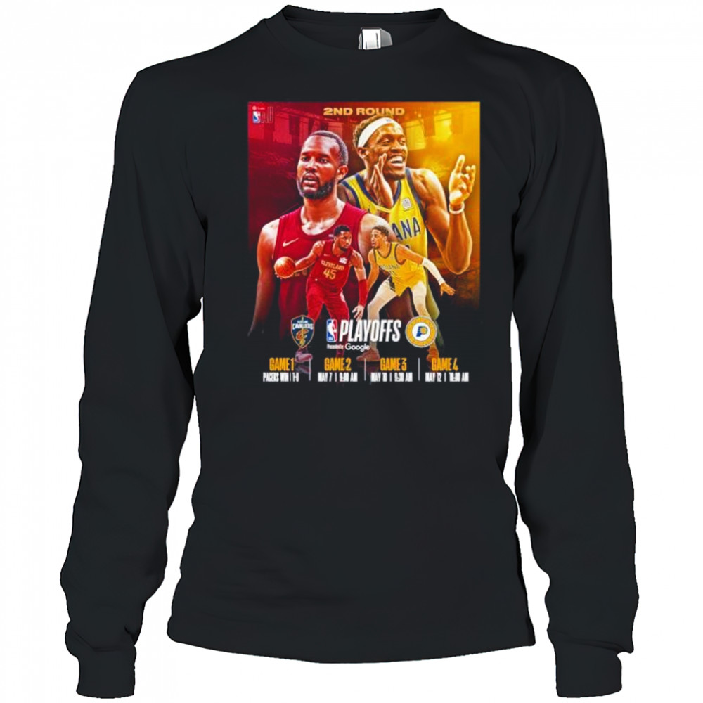 Cleveland vs Indiana Pacers 2nd round 2025 NBA Playoffs shirt Long Sleeved