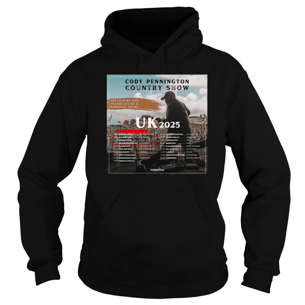 Cody Pennington Country Show UK Tour 2025 Shirt Sweatshirt