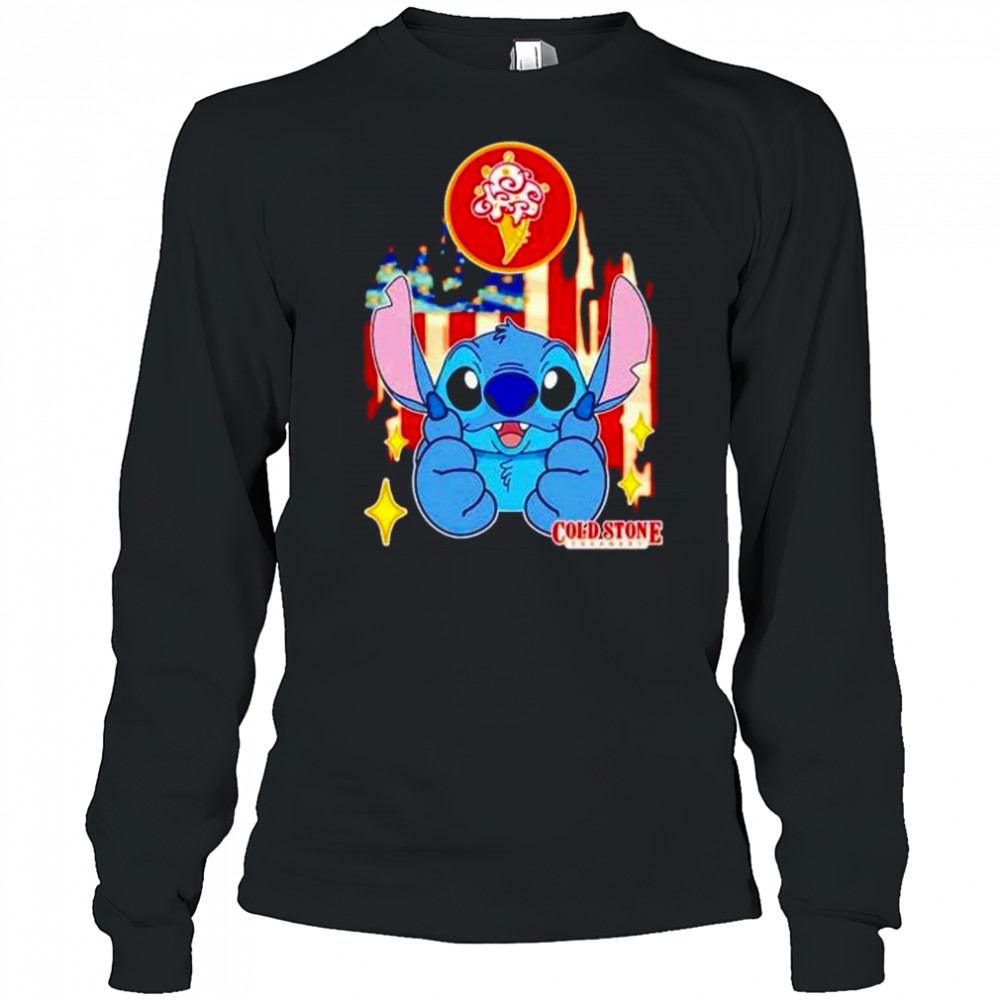 Cold Stone Stitch US flag 4th of July shirt Long Sleeved