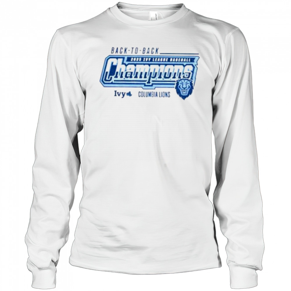 Columbia Lions baseball back to back 2025 Ivy league champions shirt Long Sleeved