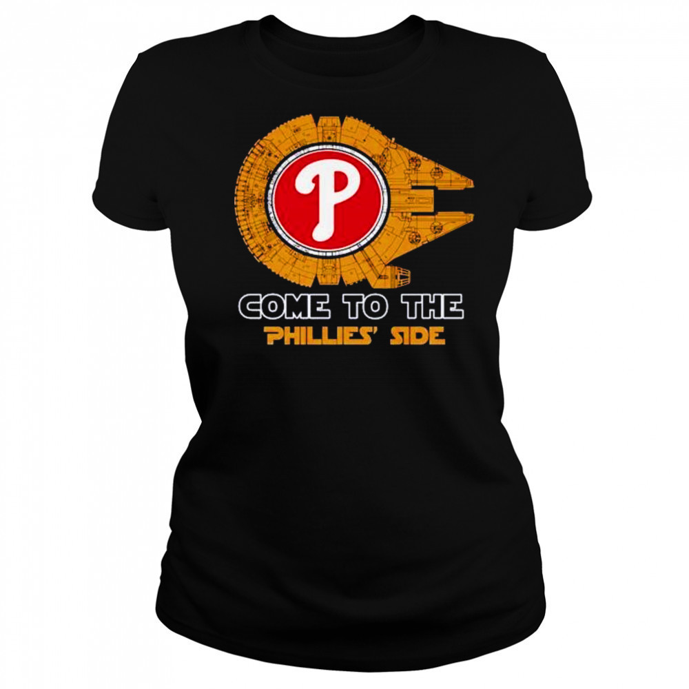 Come to the Philadelphia Phillies sde Star Wars Millennium Falcon shirt Women's T-shirt