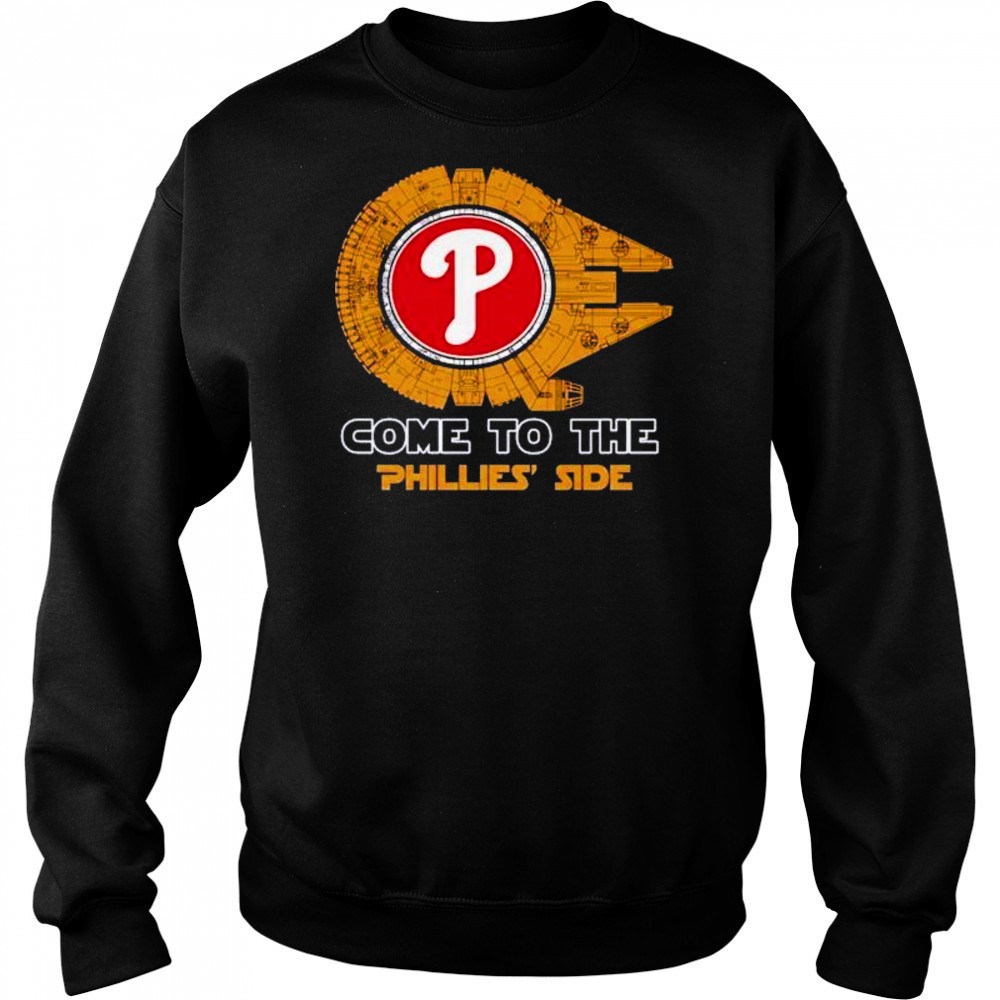 Come to the Philadelphia Phillies sde Star Wars Millennium Falcon shirt Hoodie