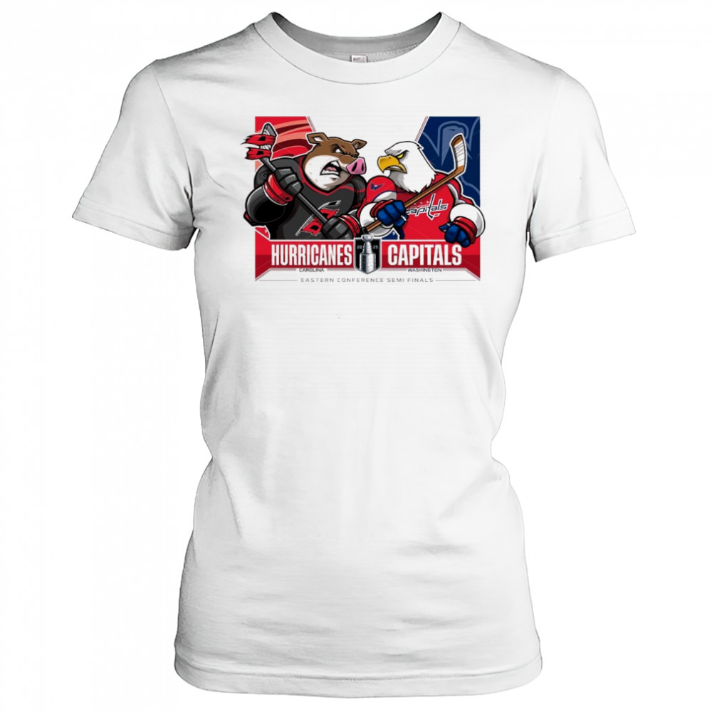 Dallas Stars Vs Carolina Hurricanes 2025 2nd Round Matchups Eastern Conference Semi Finals Mascot t-shirt Women's T-shirt