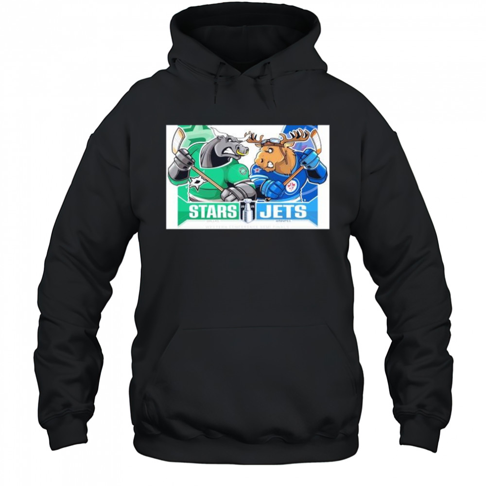 Dallas Stars vs Winnipeg Jets 2025 Stanley cup mascot shirt Hoodie