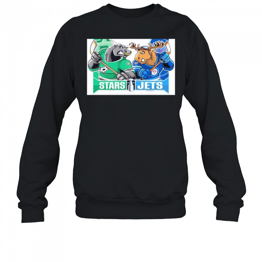 Dallas Stars vs Winnipeg Jets 2025 Stanley cup mascot shirt Sweatshirt