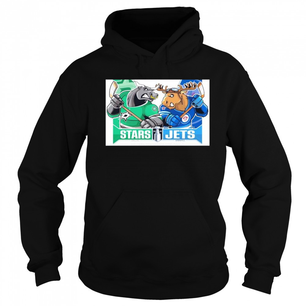 Dallas Stars vs Winnipeg Jets 2025 Stanley cup mascot shirt Sweatshirt