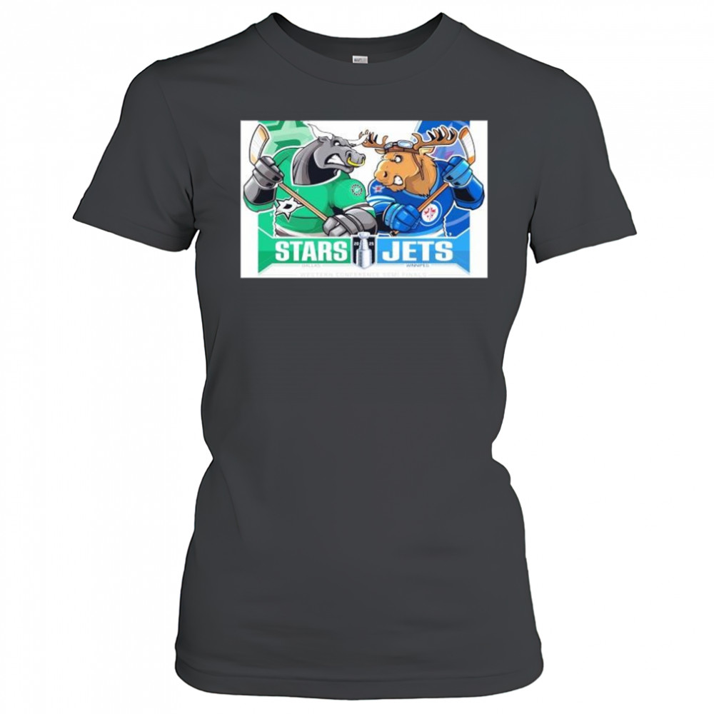 Dallas Stars vs Winnipeg Jets 2025 Stanley cup mascot shirt Women's T-shirt
