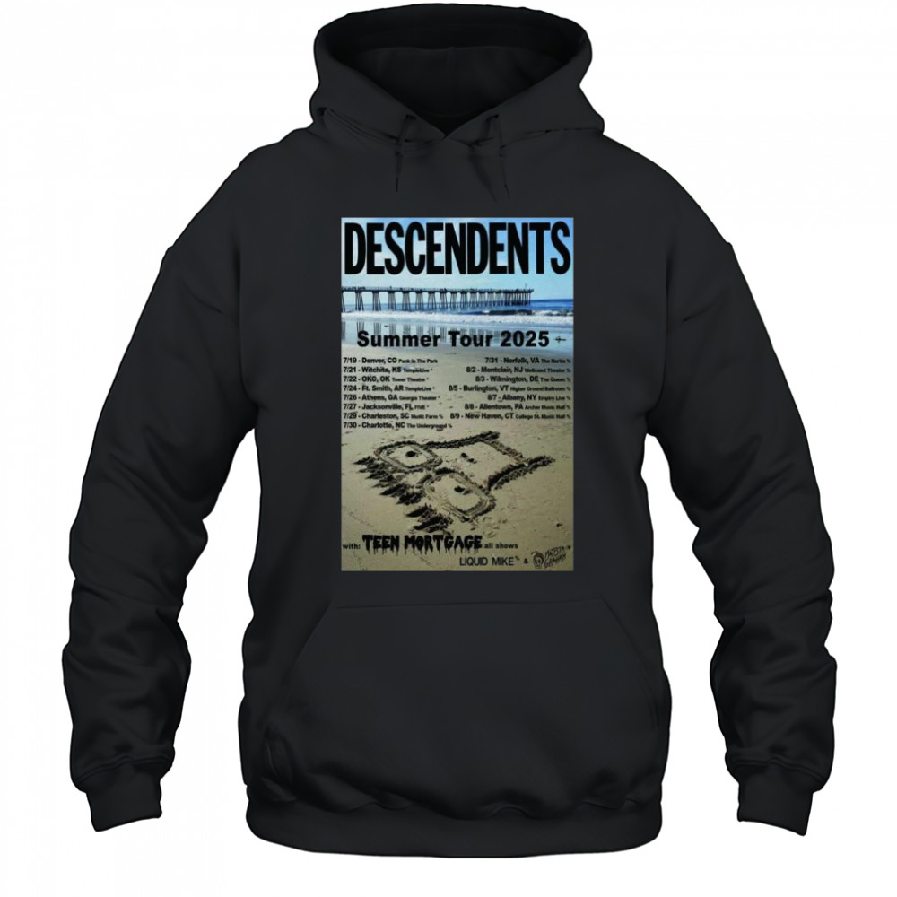 Descendents Summer Tour 2025 with Teen Mortgage t-shirt Hoodie