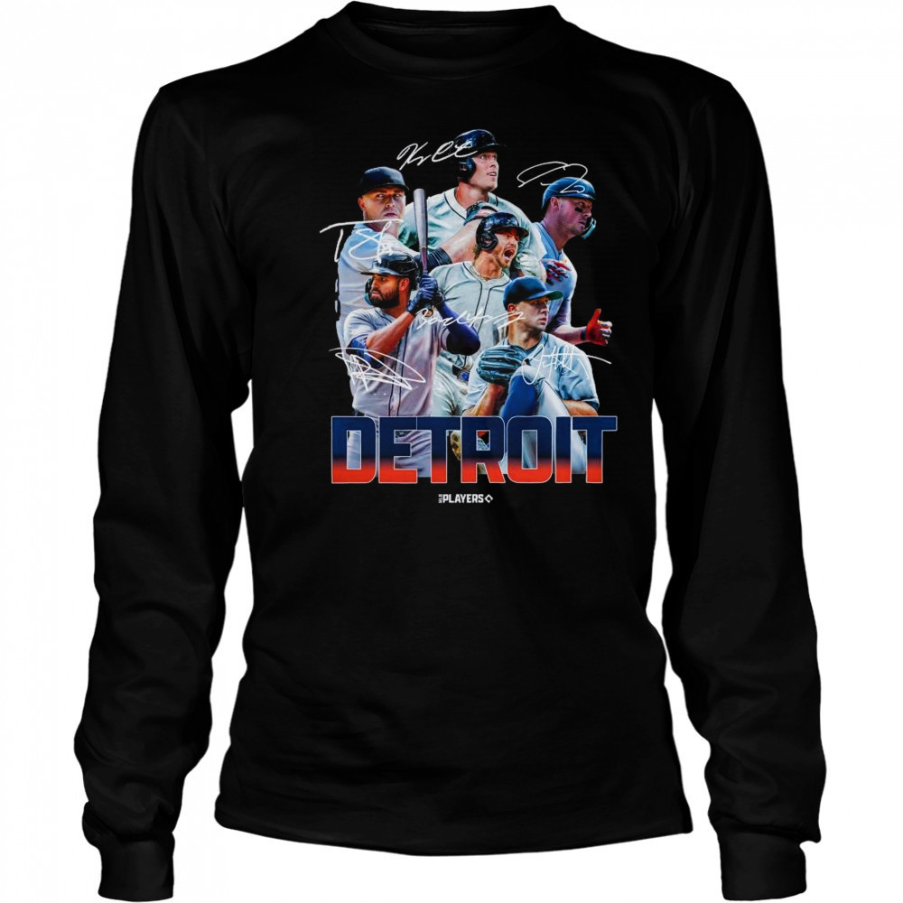 Detroit Tigers MLB Baseball Players Signatures Series 2025 t-shirt Long Sleeved