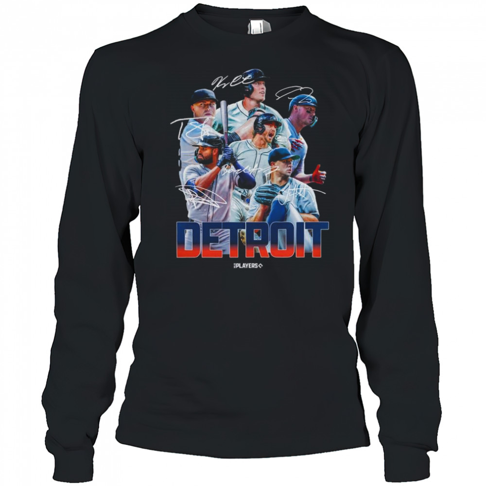 Detroit Tigers MLB Baseball Players Signatures Series 2025 t-shirt Long Sleeved