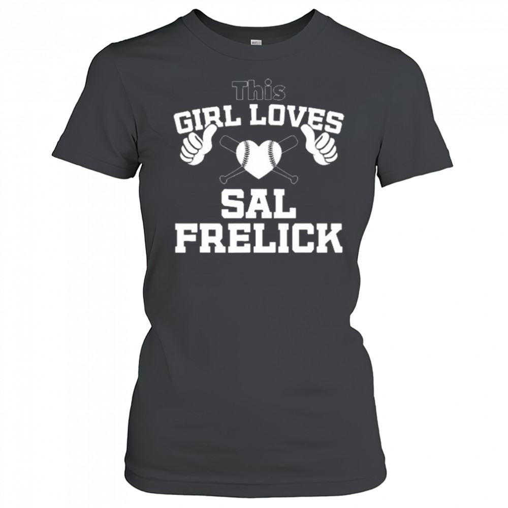 Ella Vancuyk Wearing This Girl Loves Sal Frelick Milwaukee Brewers t-shirt Women's T-shirt