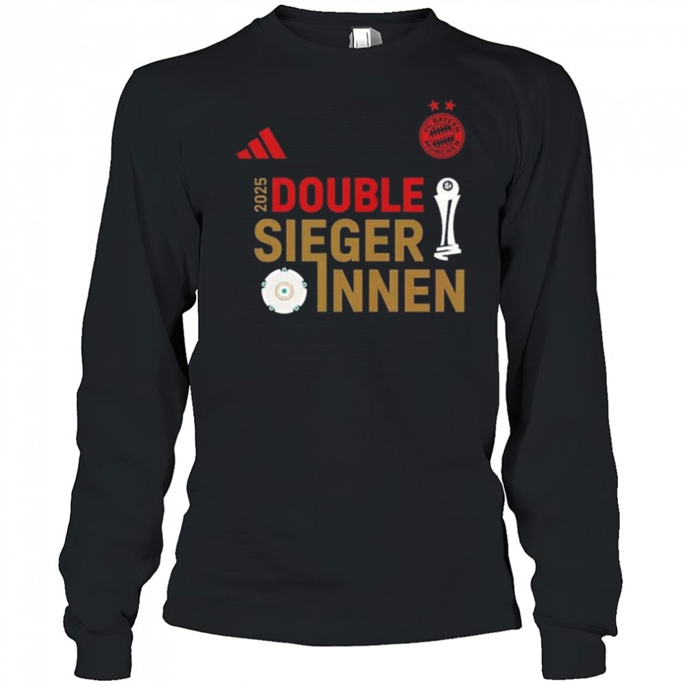 FC Bayern Munich Deutscher Meister 2025 Double Siegerinnen Shirt Long Sleeved