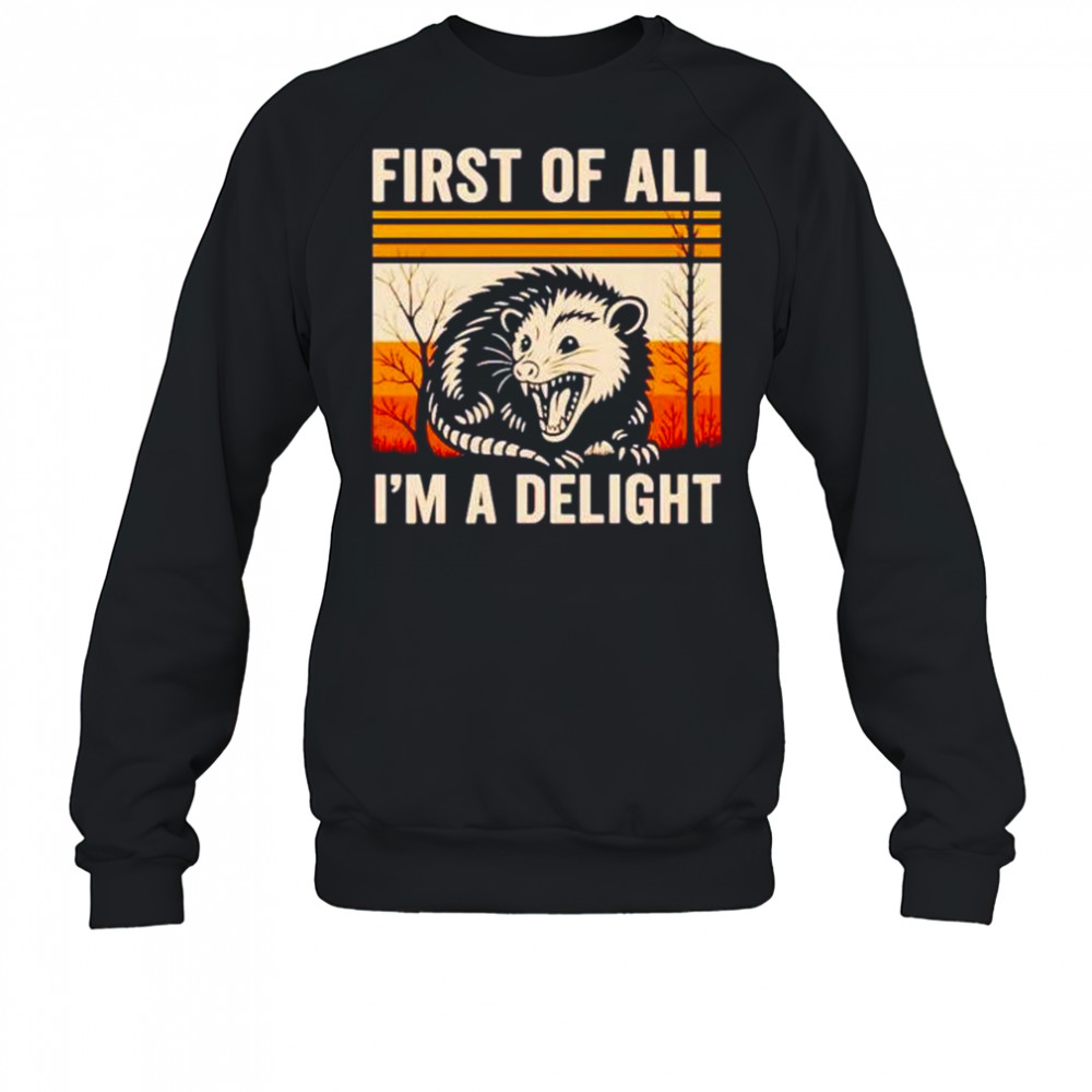 First of all I’m a delight possum shirt Sweatshirt