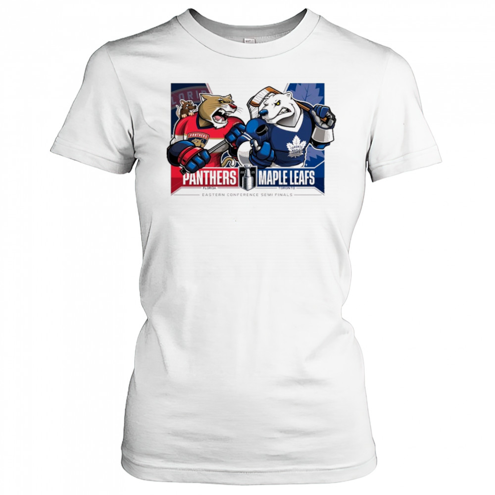 Florida Panthers Vs Toronto Maple Leafs 2025 2nd Round Matchups Eastern Conference Semi Finals Mascot t-shirt Women's T-shirt