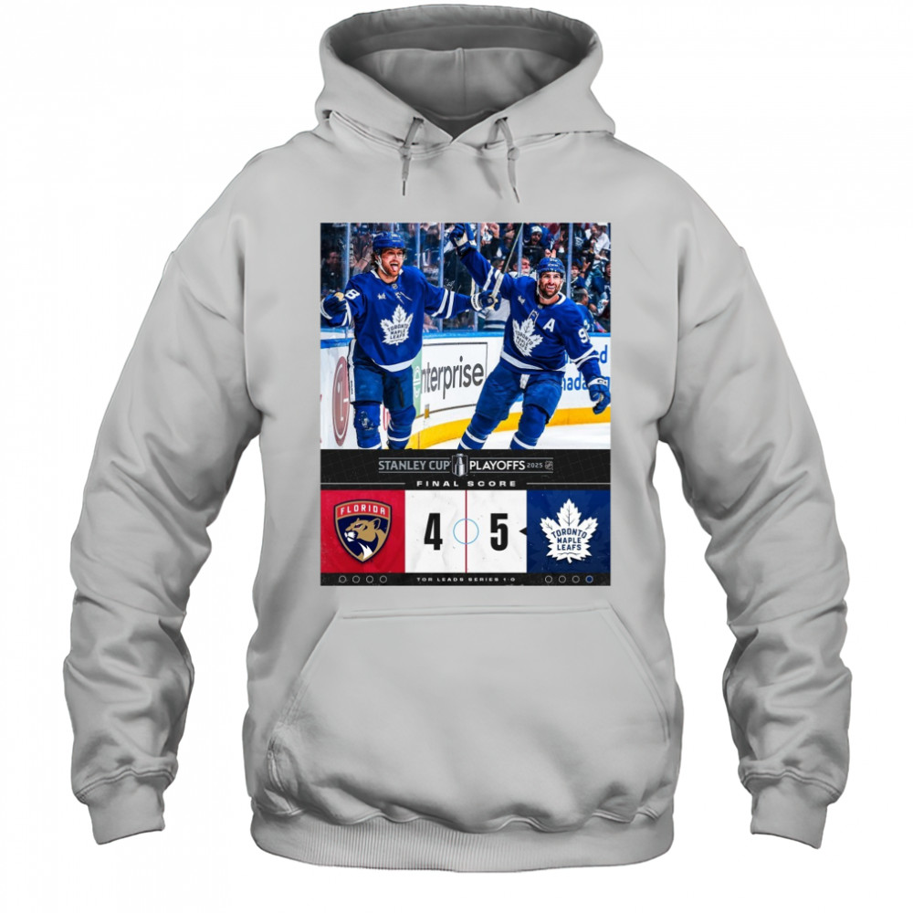 Florida Panthers Vs Toronto Maple Leafs Final Score 4 – 5 Stanley Cup Playoffs 2025 Poster t-shirt Hoodie