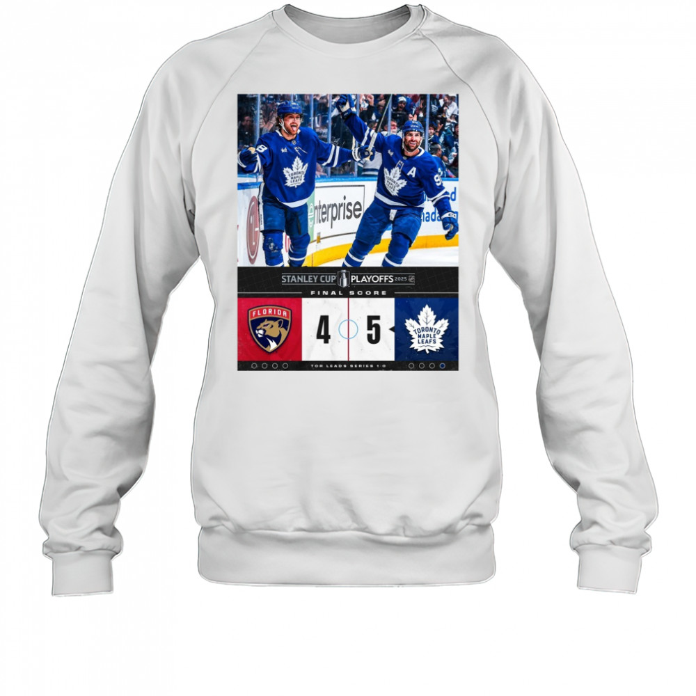 Florida Panthers Vs Toronto Maple Leafs Final Score 4 – 5 Stanley Cup Playoffs 2025 Poster t-shirt Sweatshirt
