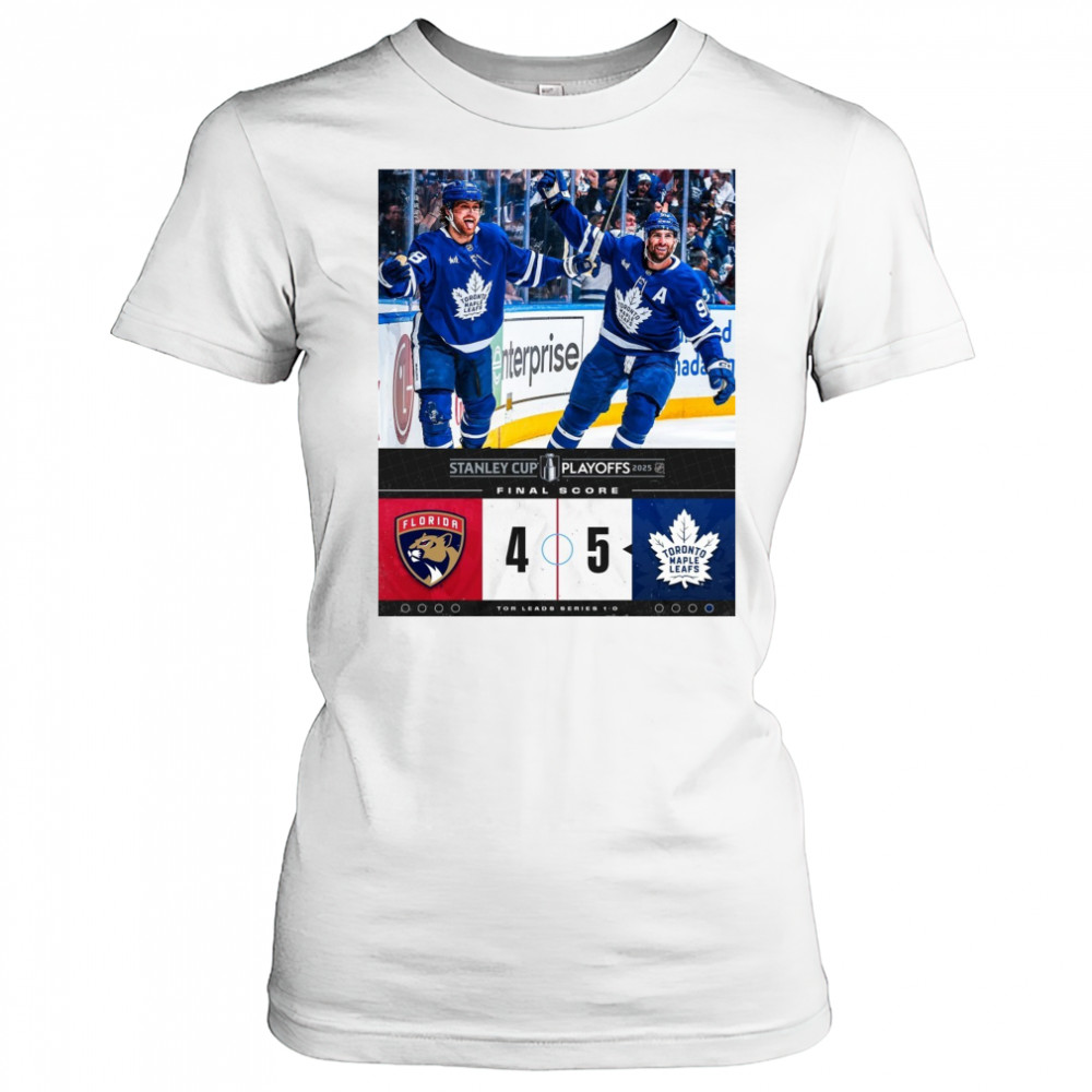 Florida Panthers Vs Toronto Maple Leafs Final Score 4 – 5 Stanley Cup Playoffs 2025 Poster t-shirt Women's T-shirt