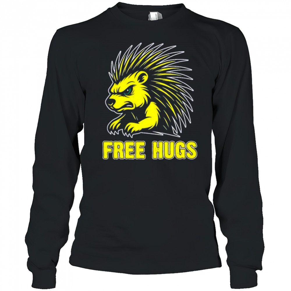 Free hugs libertarian porcupine shirt Long Sleeved