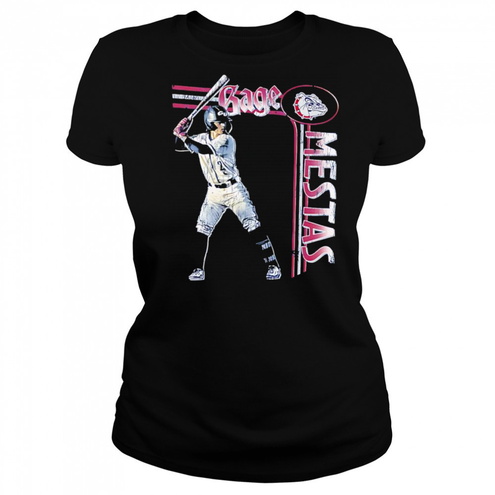 Gage Mestas Gonzaga baseball retro illustrated shirt Women's T-shirt