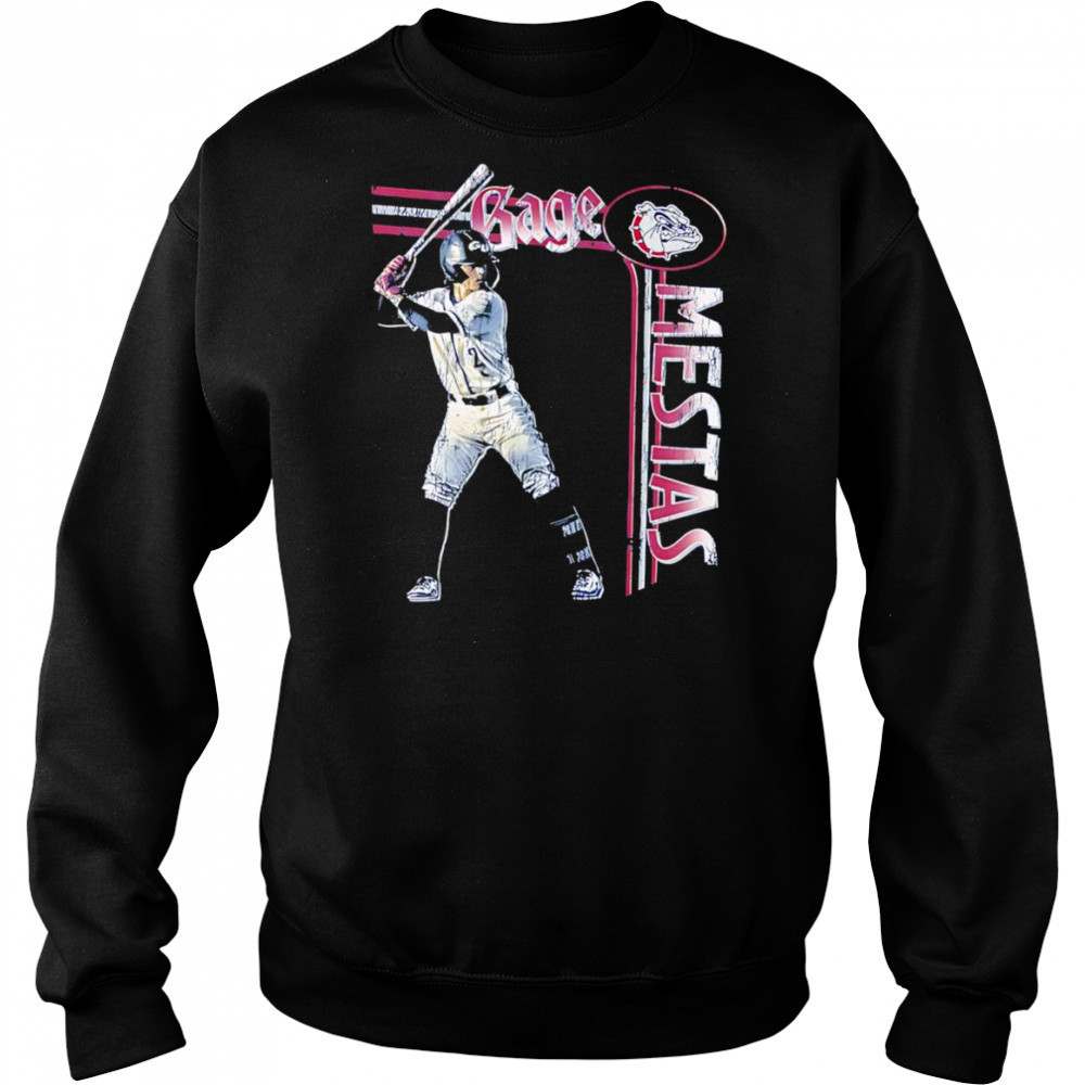 Gage Mestas Gonzaga baseball retro illustrated shirt Hoodie