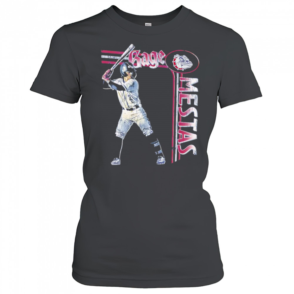 Gage Mestas Gonzaga baseball retro illustrated shirt Women's T-shirt