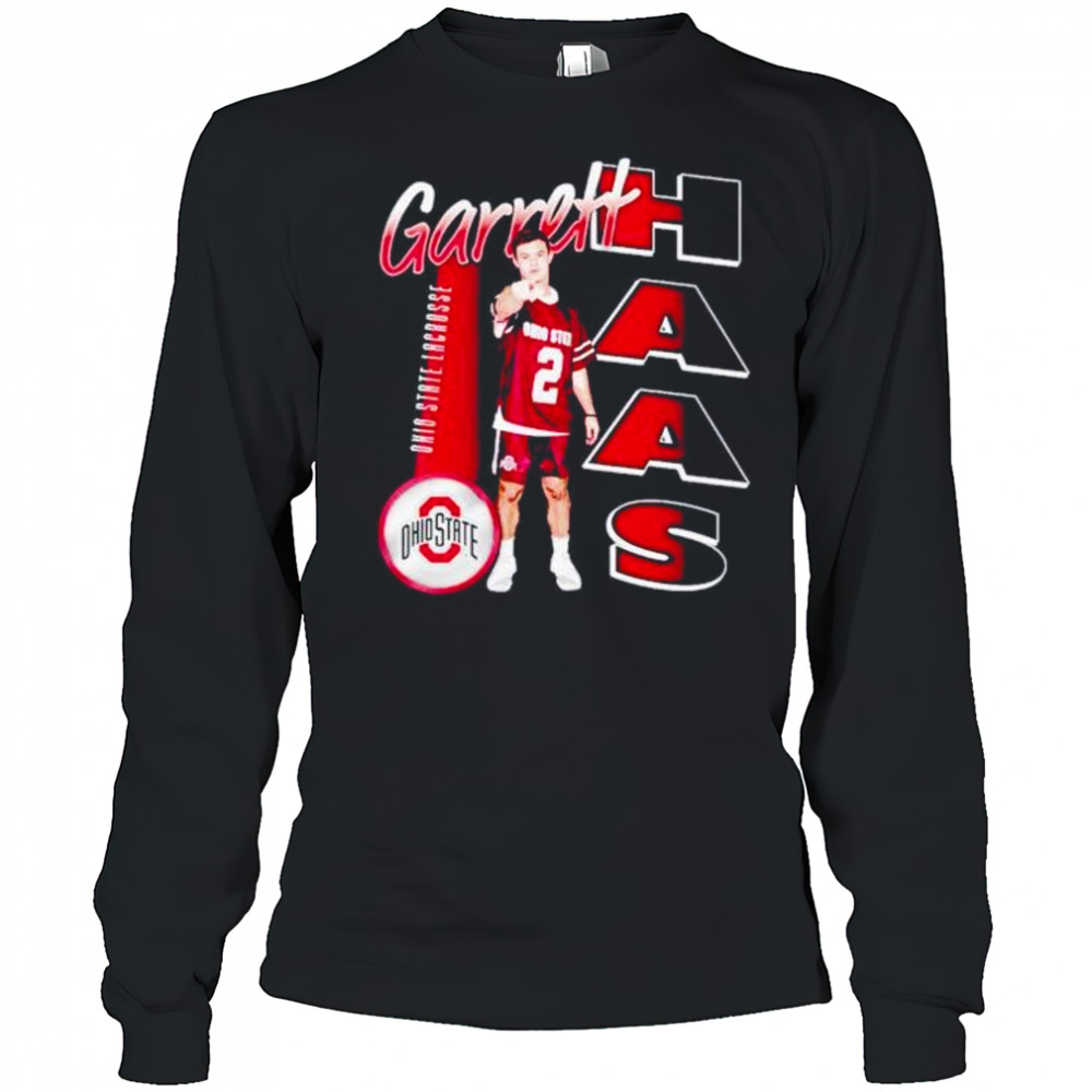 Garrett Haas Ohio State Buckeyes lacrosse illustrated shirt Long Sleeved