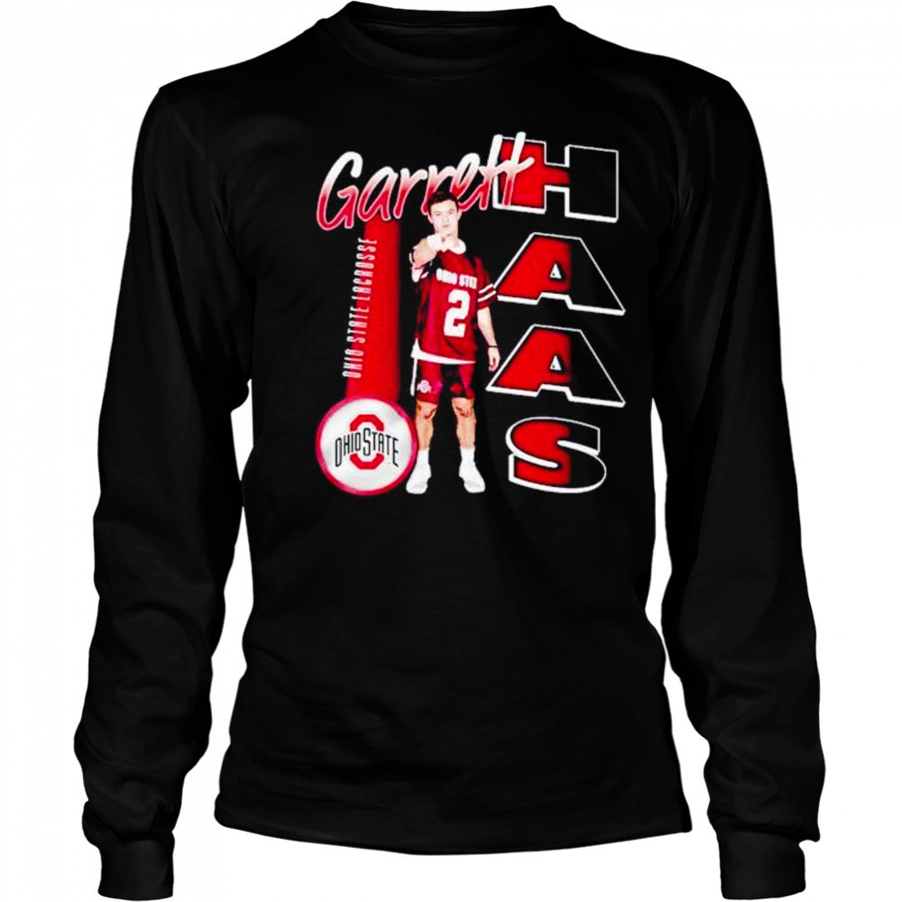 Garrett Haas Ohio State Buckeyes lacrosse illustrated shirt Long Sleeved