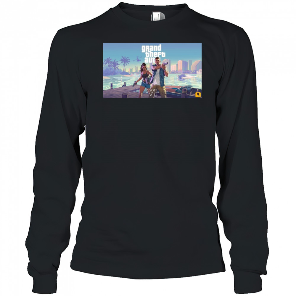 Grand Theft Auto GTA 6 Releasing on May 26, 2026 Poster t-shirt Long Sleeved