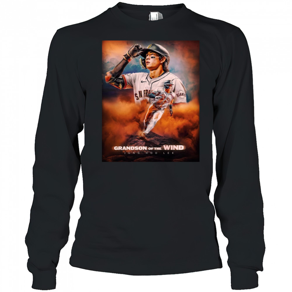 Grandson Of The Wind Jung Hoo Lee San Francisco Giants Baseball Poster t-shirt Long Sleeved