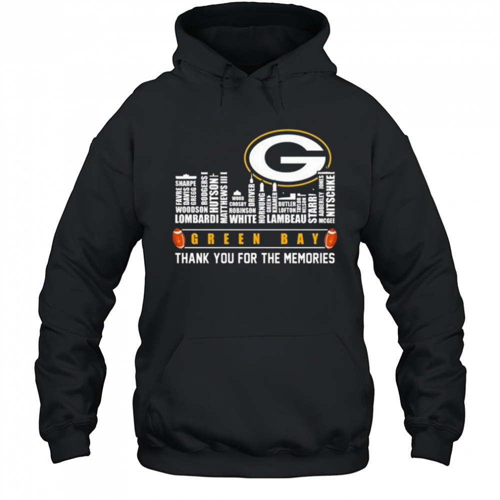 Green Bay Packers Thank You For The Memories Skyline Name Shirt Hoodie