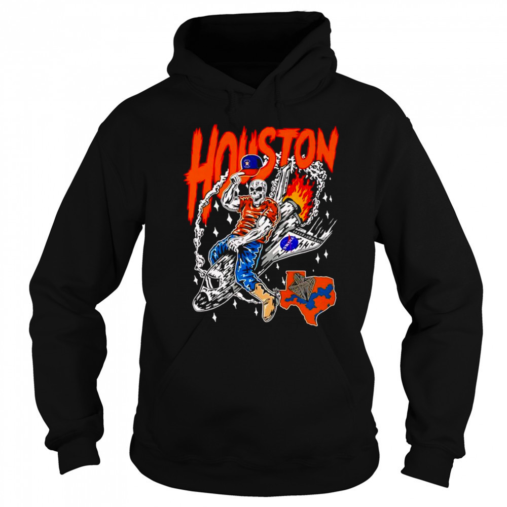 Houston Astros skeleton riding space ship shirt Sweatshirt