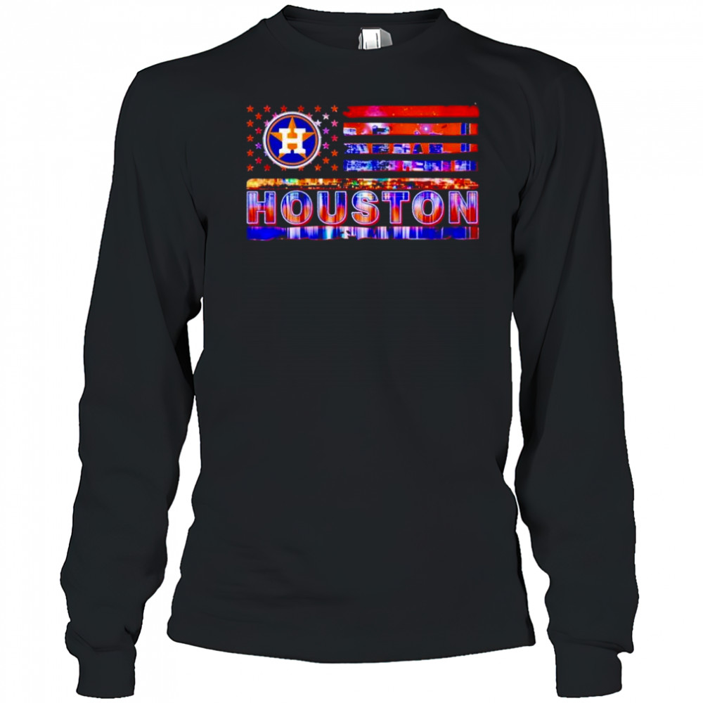 Houston Astros US flag city shirt Long Sleeved
