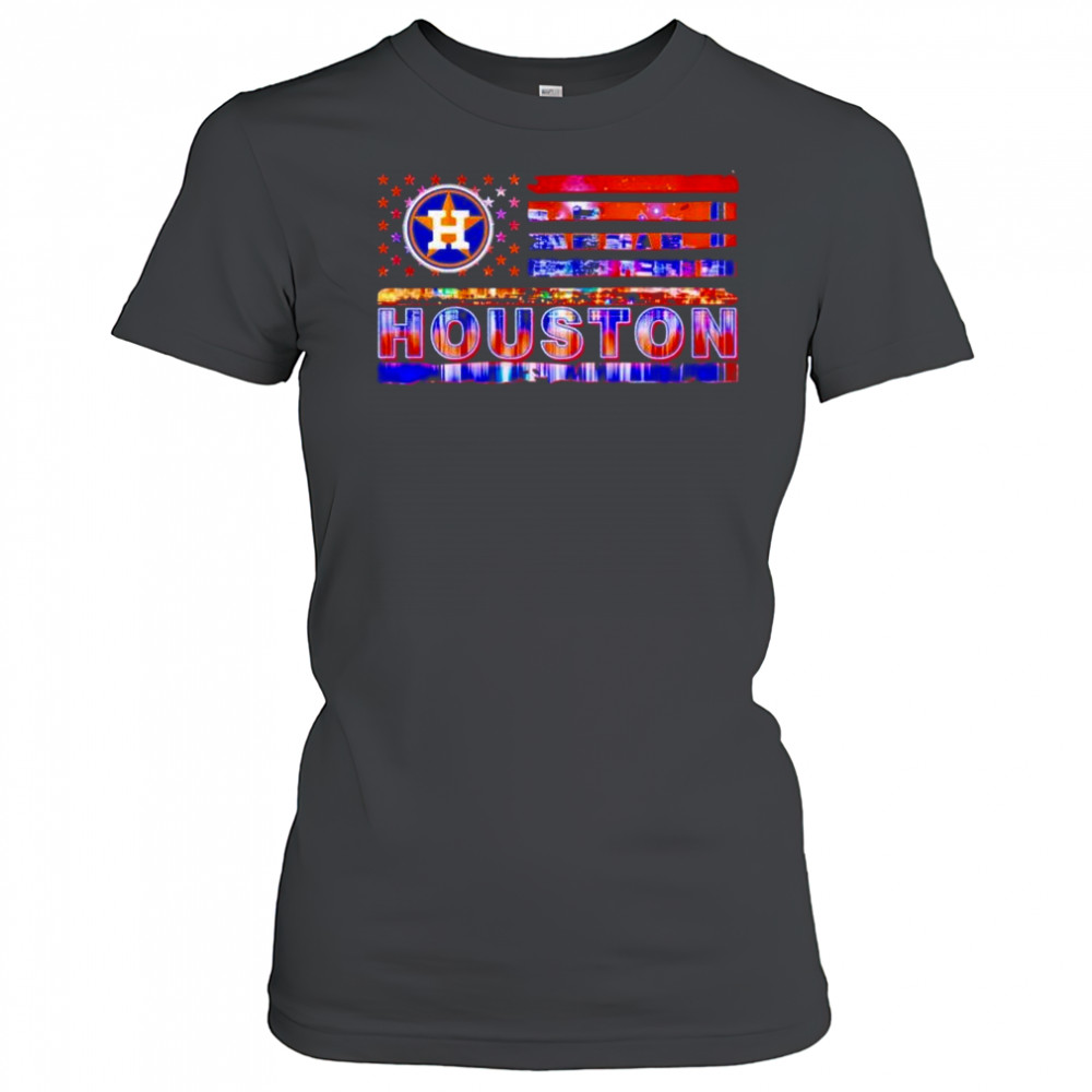 Houston Astros US flag city shirt Women's T-shirt