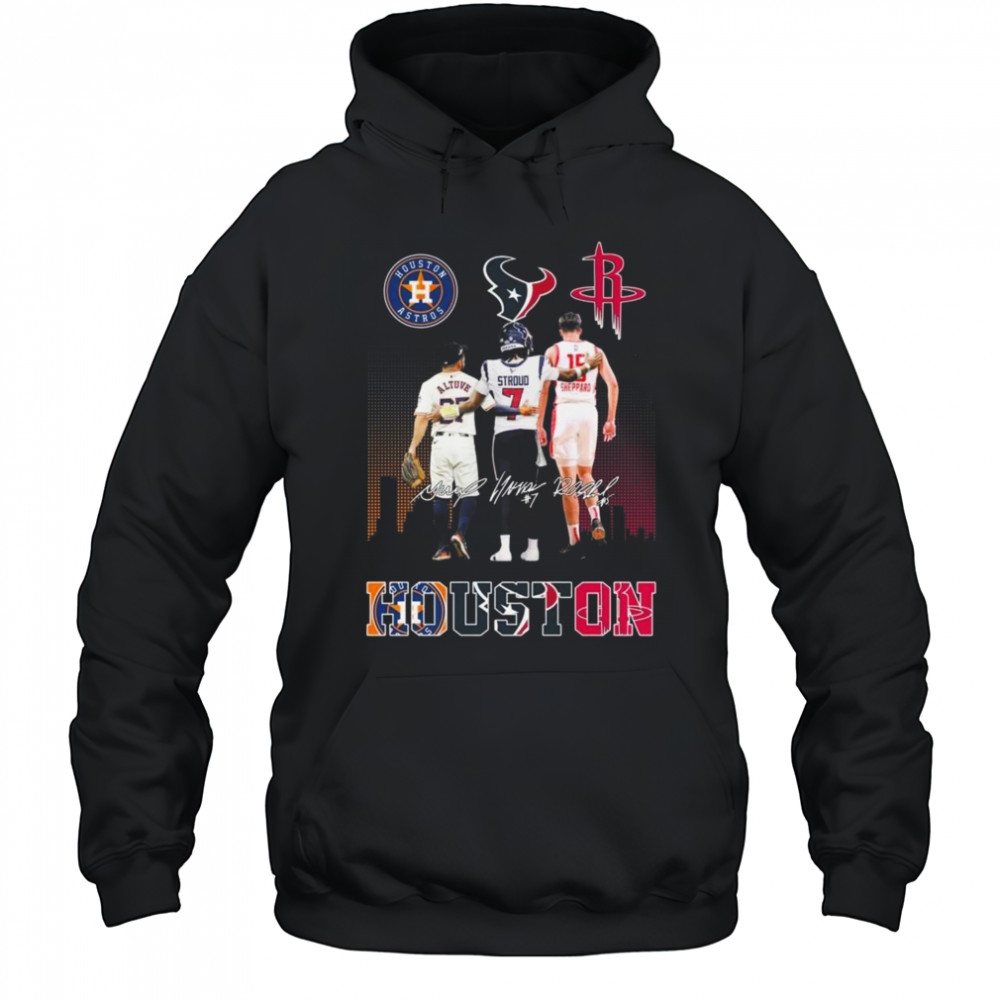 Houston Astros x Houston Texans x Houston Rockets Signatures Skyline 2025 Shirt Hoodie