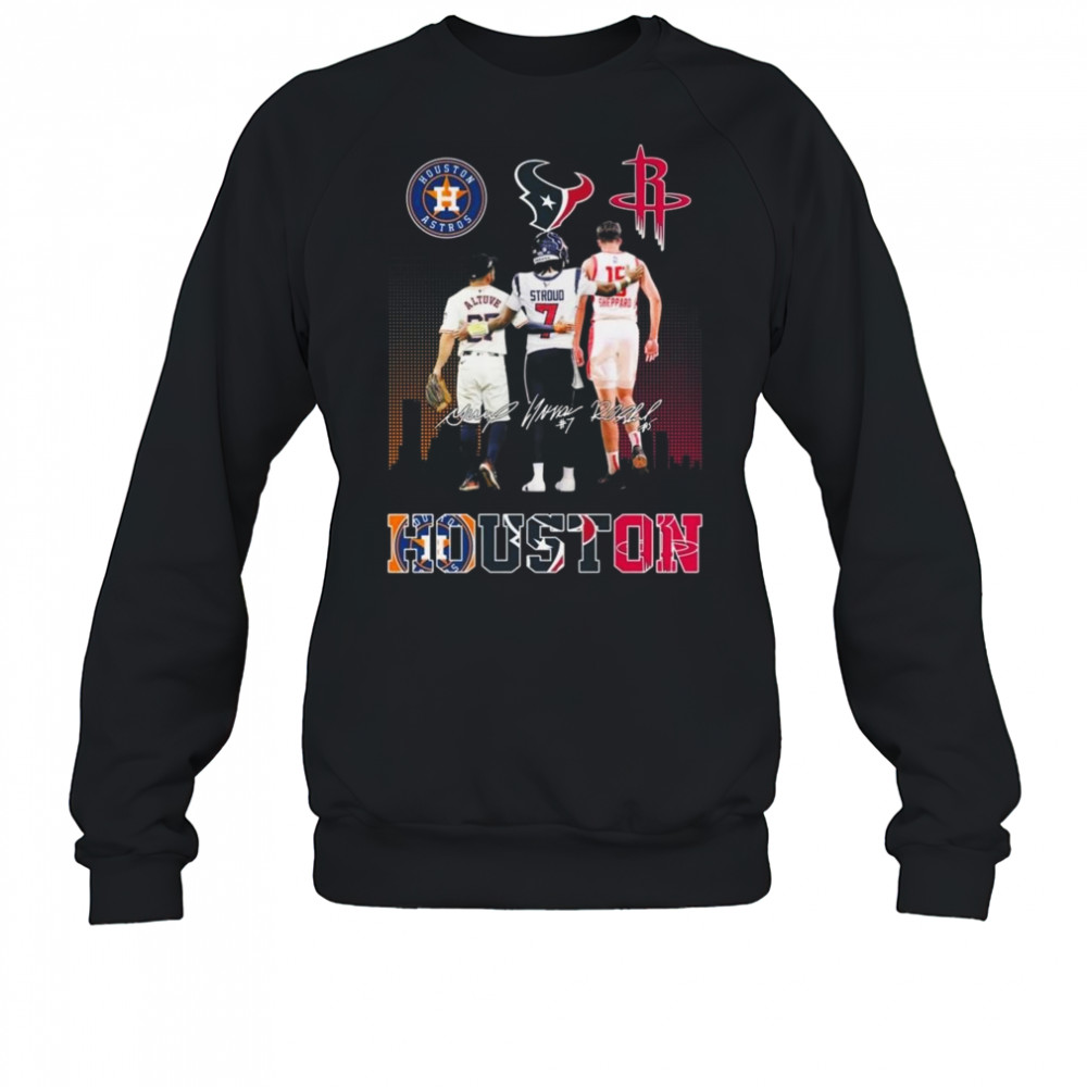 Houston Astros x Houston Texans x Houston Rockets Signatures Skyline 2025 Shirt Sweatshirt