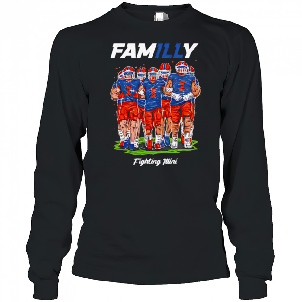 Illini FamILLy Hand Sketched shirt Long Sleeved