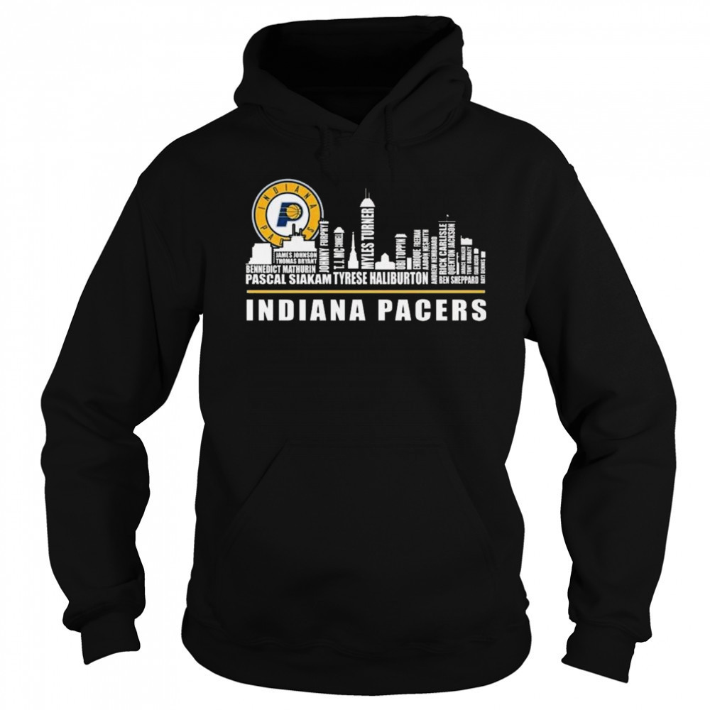 Indiana Pacers Basketball 2025 Skyline Names Shirt Sweatshirt
