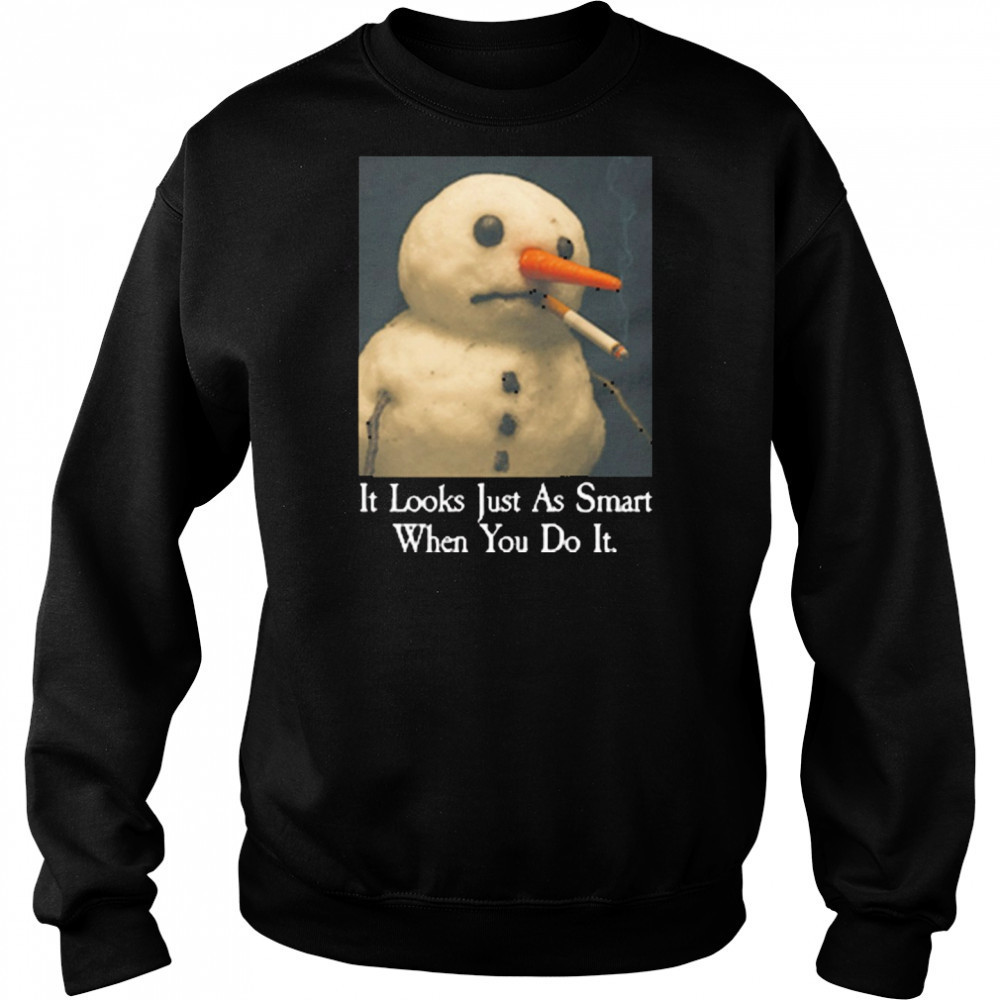 It Looks Just As Smart When You Do It Snowman That Go Hard t-shirt Hoodie